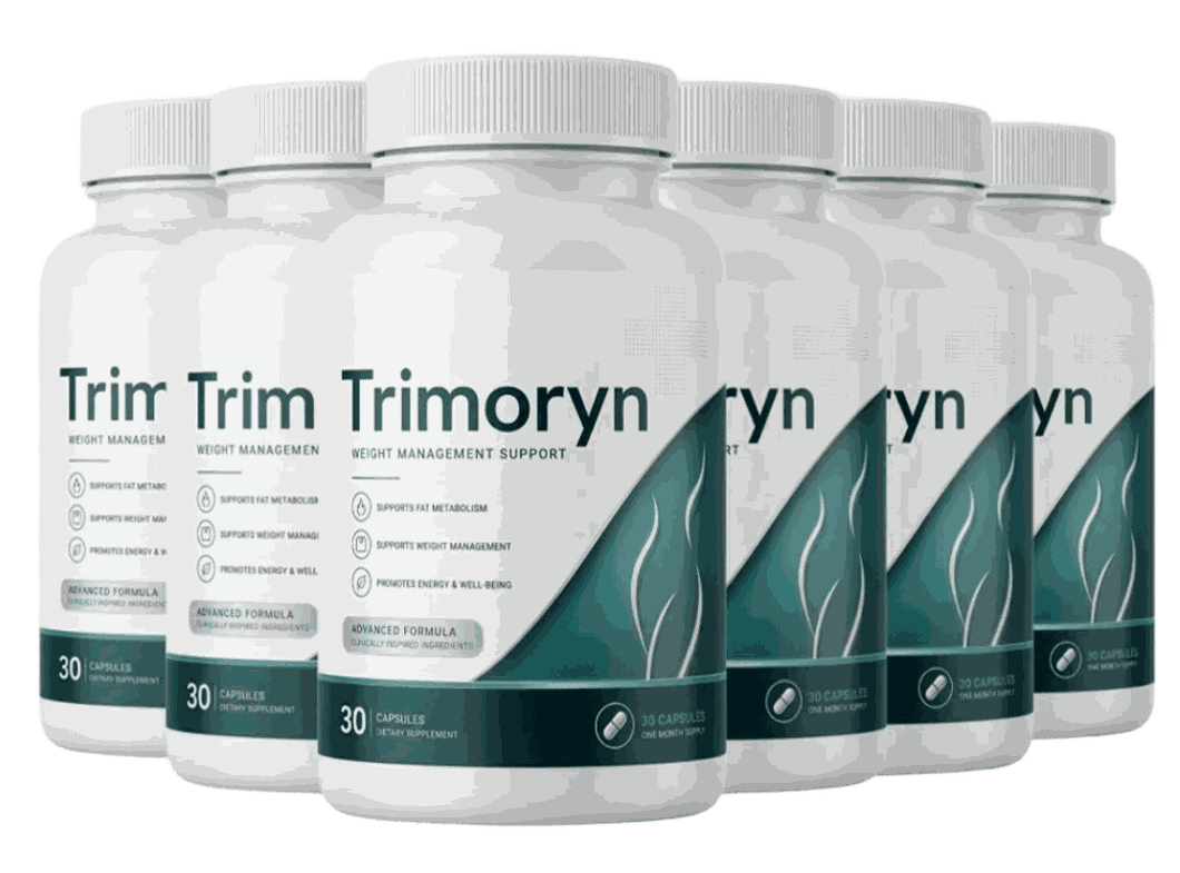 Six Trimoryn bottles in a row